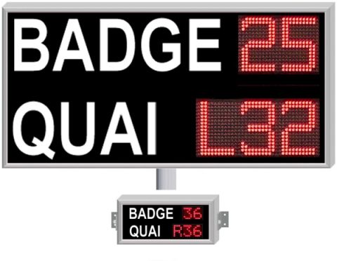 Panneau numéro de quai